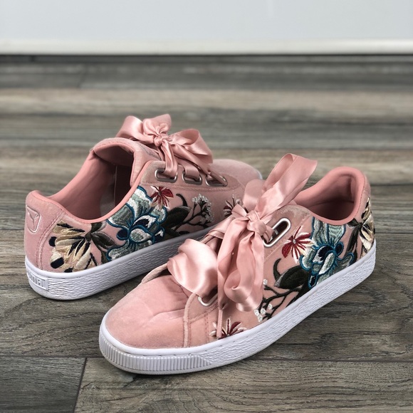 puma basket heart hyper embroidery pour femme puma basket heart hyper embroidery pour femme